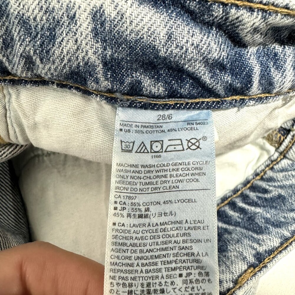 Banana Republic Barrel Jeans 28 / 6 Light Wash Relaxed Denim Mid Rise Ankle - Picture 8 of 10